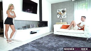 Moms Teach Sex featuring Veronica Leal and Charlie Dean's deep throating scene