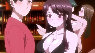 Busty MILF agent rides loud creampie floods in front of all