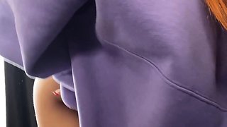 Small titted girl enjoys masturbating at the pool
