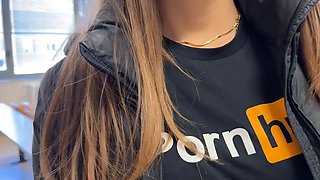 My CLASSMATE finds out that I do porn videos in the SCHOOL'S BATHROOM and asks me TO DO ONE