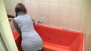Naked Teen in Steamy Shower