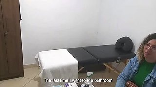 Horny MILF Gets Her Hairy Pussy and Big Ass Checked by Real Doctor
