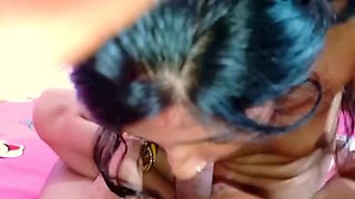 Desi Bhabhi Cheating Blowjob - Cum in Mouth Hardcore with Friend's Wife