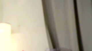 Amateur redhead fully nude on bed and masturbating