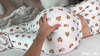 POV Bubble Butt Step Sister in Pajamas - FAT PUSSY LIPS GRIP my THICK COCK then CUM ON ASS 4K
