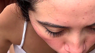 My Stepsister's Slut Is Doing Laundry so She Takes the Opportunity to Take off My Boxers and Suck My Huge Cock.