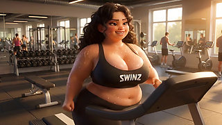 From Chubby & Ignored to Curvy Cock Tease Ep2 First Gym Day & Teasing Begins