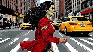 Horny Muscular MILF Dominatrix Fucks in the Car