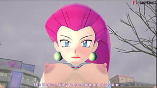 Jessie Rocket hot sex on the park - Poketmonster