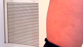 Horny walk in fishnet stockings