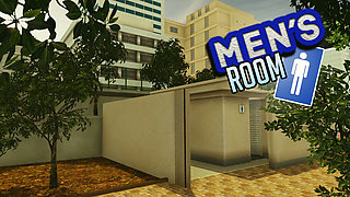 Men's Room. Asian Woman Wanted to Swallow a Stranger's Big Black Cock in the Toilet After Urinating. Emptie41