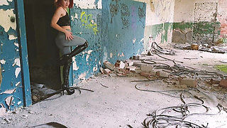 Boots, Jeans & Crushing Tease in an Abandoned Building