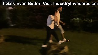 Horny MILF Blows Dick In Public
