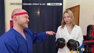 Russian blonde teen Alice Ross gets her first anal in HD - small tits pounded hard