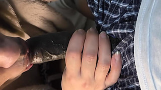 She Needs to Be a Good Sissy and Get on Her Knees and Clean His Cock with Her Mouth