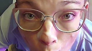 Draining him at the gloryhole