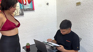 Boss, if We Have a Hard Fuck You Let Me Out Early? I Fuck My Sexy Secretary Until I Fill Her Pussy with Milk.