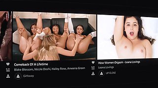 Girlsway - masseuse August Skye frigs big titted Sarah Arabic to hit her hidden spot