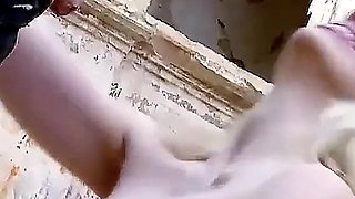 Blonde skinny teen Chessie fucked by step brother on holiday at lost place