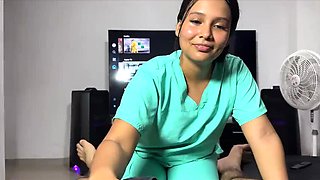Nurse Neighbor Gives Special Service Blowjob Cowgirl Riding Doggy Style