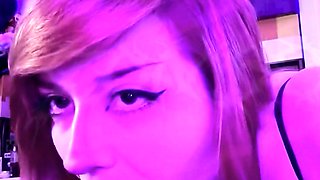 emo girl gags on cock (LOTS OF DROOL/SPIT)