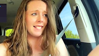 Lush Babe Has Orgasms Galore with Sex Toys in Drive-Thru