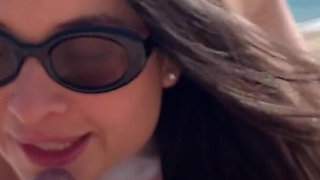 Fans Peeping Me Giving a Blowjob on a Public Nudist Beach