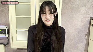 Uncensored Grace. Black Haired Refined Beauty in a Playful Outfit Loses Control as Her Sensitivity Takes Over