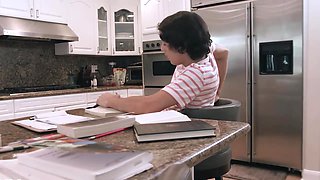college guy gets fully banged by a hot housewife
