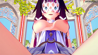 Columbina blowjob - Genshin Impact