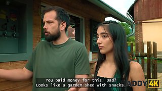 Daddy4k. risky outdoor screw with bf's daddy