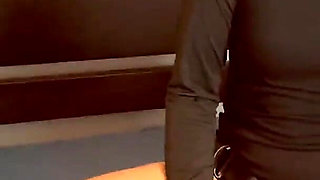 Mistress Tied Her Slave to the Bed and Fucked Him Deep in His Mouth