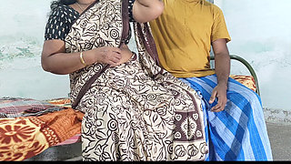 While My Stepmother Was Drinking Water, I Went There, Pulled Her Saree, and Had Sex with Her.