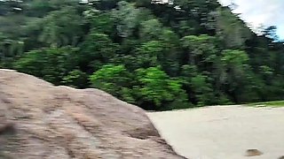 Fucked this big latina booty in the middle of the public beach