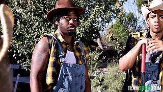 Gangbang Slut Wrecked by BBC and Black Farm Boys