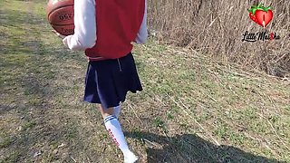 Tight Black-Haired Basketball Babe Gets Hard Fucked in a Stranger’s Car