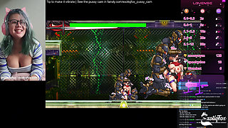 Horny Gamer Girl Plays Hentai Game and Masturbates to Intense Orgasm LIVE