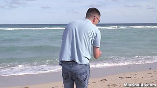 Porn star Mia Khalifa took her shy fan's virginity!