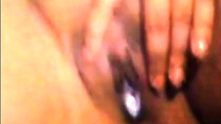 Filipina Amateur Shaves and Masturbates on Webcam