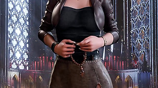 Stepsisters in Sin Gameplay Part 19 - Helga Caught Fingering in Front of the Altar