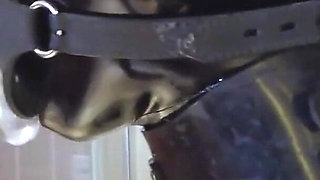 Mz20 - the Girl in Latex Clothing Locked in a Glass Room