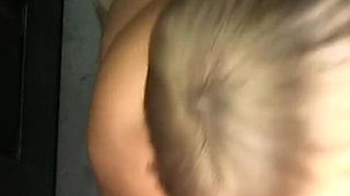 Busty blonde MILF Alyssa Lynn drains every cock in the gangbang room POV