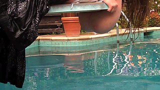 -AnoreiCollins.com- Anorei swims in her Bullet Bra and wet
