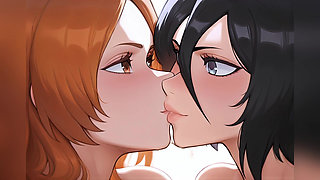 Rukia X Orihime Yuri Lesbian Sex - Bleach Hentai