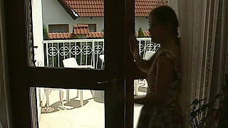 German Babe Got Outdoor Fucked While Her Friends Play in Bathroom