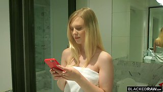 Blonde Beauties Share Intense BBC Experience in Group Session