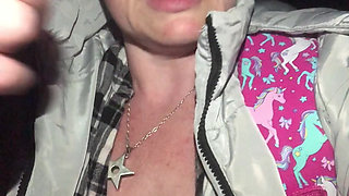 Got My Tits Out to Try and Cool Down Whilst Walking at Night