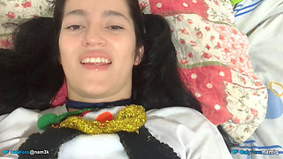 She in her doll costume wants to be fucked