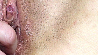 Anal Stretching with Butt Plugs in Glitter Fishnet Tights Close-up!