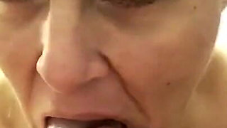 Mature Saggy Boobs POV Blowjob Cum in Mouth Swallowing Every Last Drop!